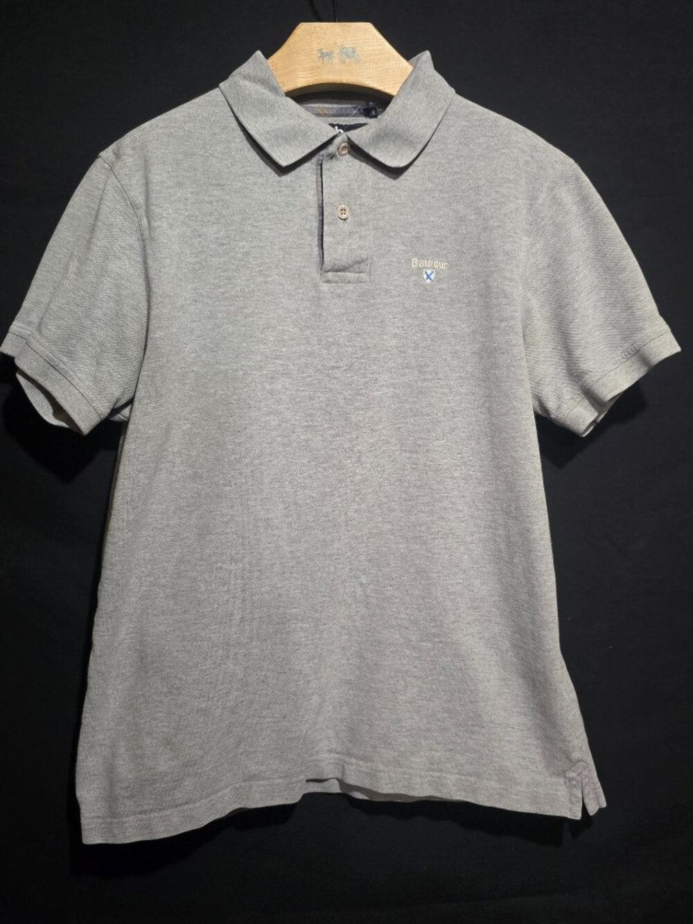 Barbour Teen SS Knit Polo - Gray - Sz L* (men's S*)